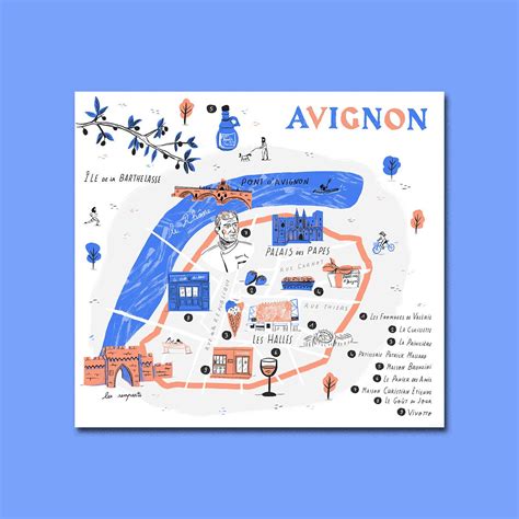 Bekijk Dit Behance Project Avignon Illustrated Map Mycuisine