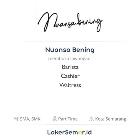 When you join our team as a cashier you'll be responsible for efficiently processing customer purchases while providing excellent service to keep our customers coming back again and again. Lowongan Kerja Barista - Cashier - Waitress di Nuansa ...