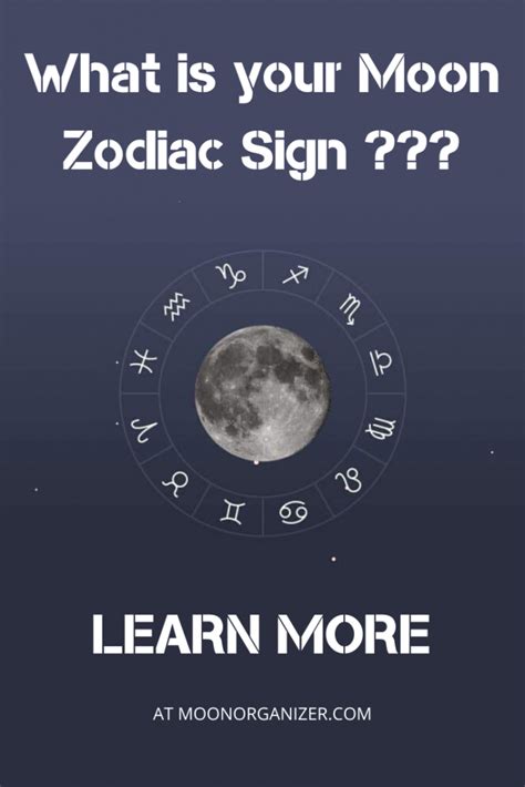 Moon Zodiac Sign Of Your Birth Living By The Moon