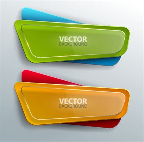 Download Modern layered banners vector material 14 free download