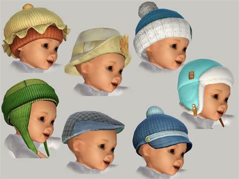 Ea Toddler Hats Converted To Baby Accessoires Sims 3 Toddler Hat Sims