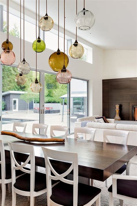 Alvitra Design Hand Blown Glass Pendant Lights Dining Table