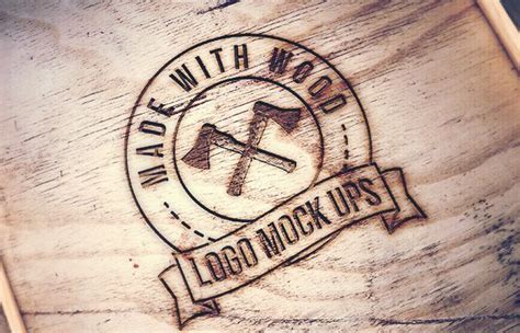 Amaze your fellow designers and add your own design into this blank mockup. Engraved Wood MockUp | GraphicBurger