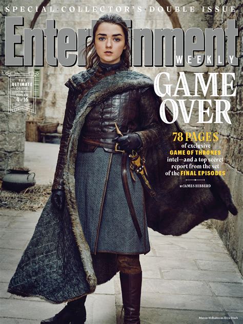 Entertainment Weekly Cover March 2019 Maisie Williams As Arya Stark