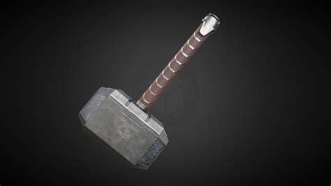 Mjolnir Thors Hammer Download Free 3d Model By Thedevilseye