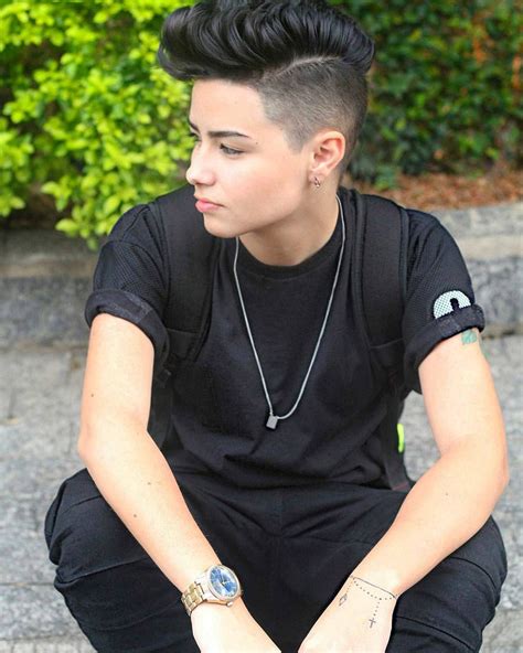 The burr cut is a popular version of the butch haircut and can look good with the butch cut is a classic hairstyle that is easy to do. @trasft_ | Short hair tomboy, Lesbian hair, Tomboy hairstyles
