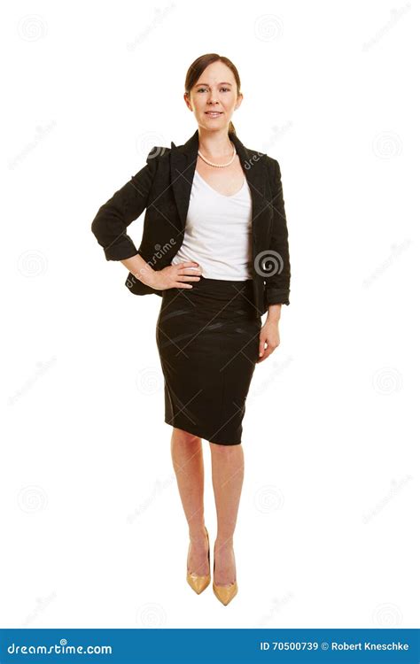 Full Body Shot Of Businesswoman Stock Image Image Of Frontal Economy