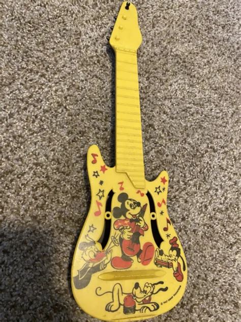 Vintage 1970s Walt Disney Mickey Mouse Guitar No Strings 1800