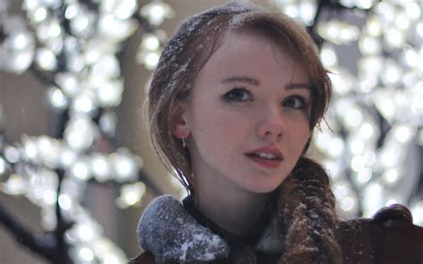 Olesya Kharitonova Model Redhead Snow Hd Wallpaper Rare Gallery