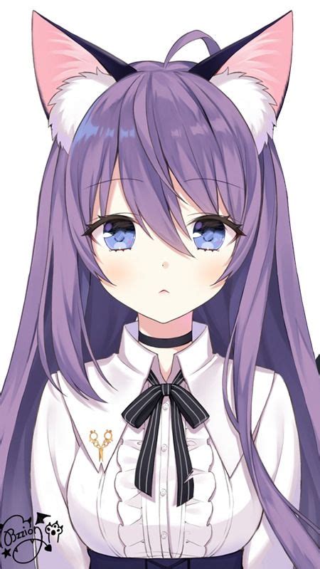 Purple Anime Cat Girl Anime Ang Y U Phim Ho T H Nh
