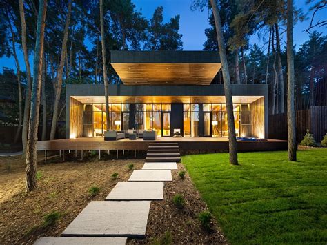 Inspired By The Forest Modern Chalet In Poltava Unveils