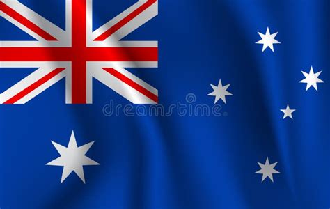 Australia Flag Background With Cloth Texture Australia Flag Vector