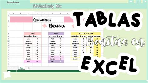 Apuntes Bonitos En Excel Suma Resta Multiplica En Excel Youtube