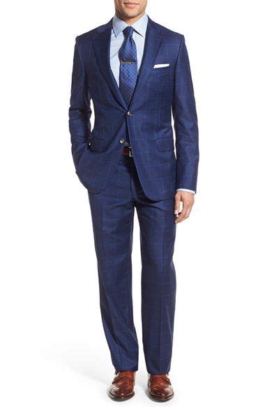 Hickey Freeman Classic Fit Windowpane Wool Suit Nordstrom Mens