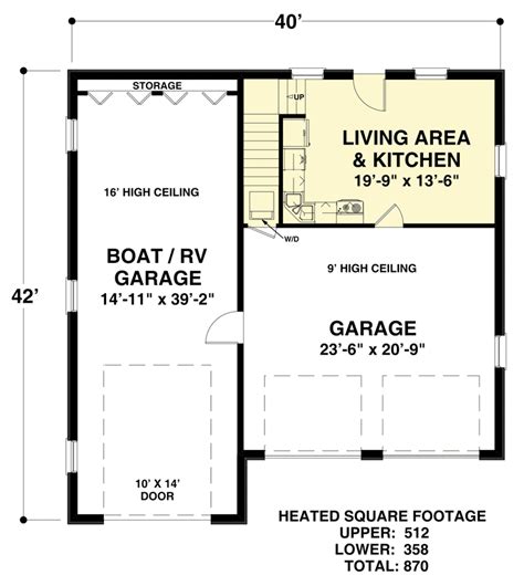 Craftsman Garage Apartment With Rv Garage 20127ga Architectural