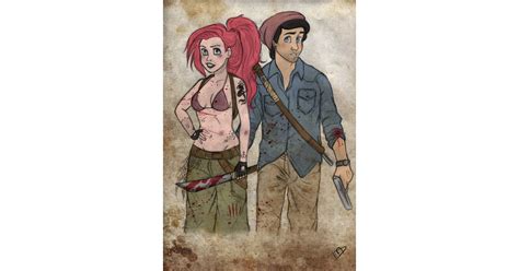 Ariel And Eric Walking Dead Disney Art Popsugar Love And Sex Photo 7