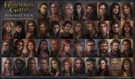 Baldurs Gate Npc Portraits By Artastrophe On Deviantart