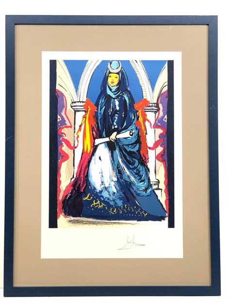 Lot Salvador Dali Lady Blue Ltd Ed Signed Lithograph