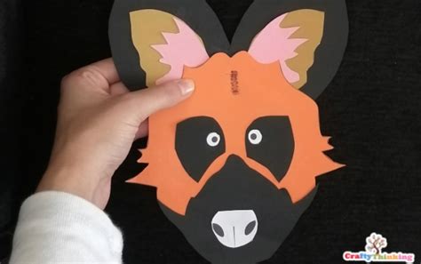 Fun Animal Crafts Hyena Puppet For Kids Craftythinking