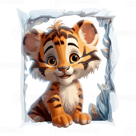 Cute Baby Tiger On Transparent Background 31720124 Png
