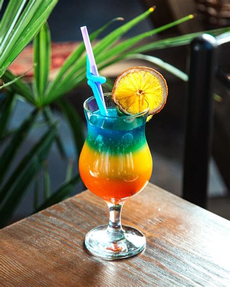 Colorful Rainbow Cocktail Free Photo