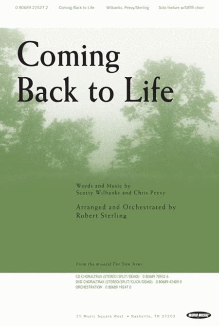 Coming Back To Life Sheet Music By Robert Sterling Sheet Music Plus