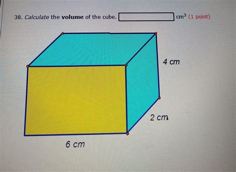 Calculate The Volume Of The Cube Cm³