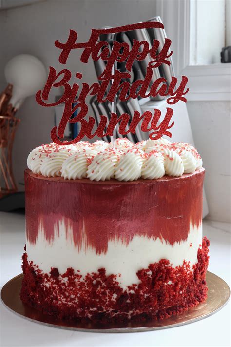 Red Velvet Birthday Cake With Cream Cheese Frosting Rcakedecorating