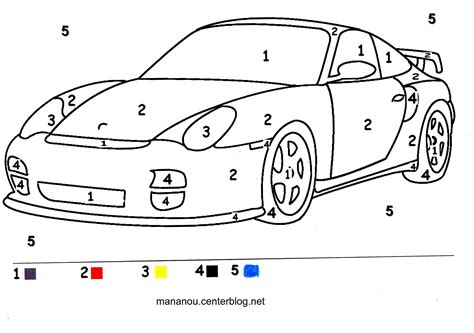 Des coloriages de voitures à faire en ligne directement sur l'ordinateur très facile à colorier pour les jeunes enfants. La Voiture en coloriage magique