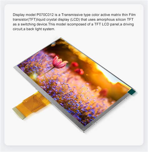 Polcd Rohs Nit Inch Lcd Display X Pixels Tft Lcd Module