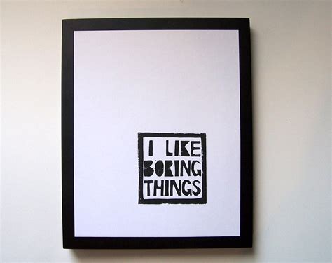 Linocut Print Andy Warhol I Like Boring Things Black Etsy