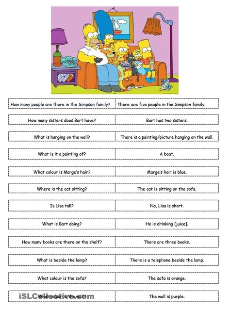 The Simpsons Speaking Exercise