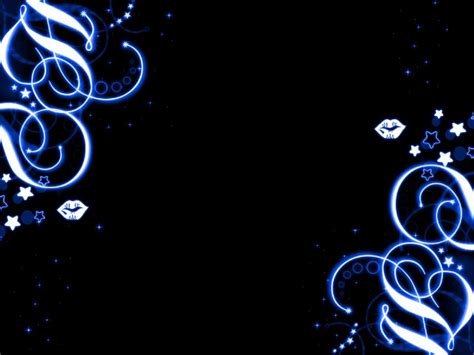 Free Download Blue Swirls Design Black Wallpaper Background Picture