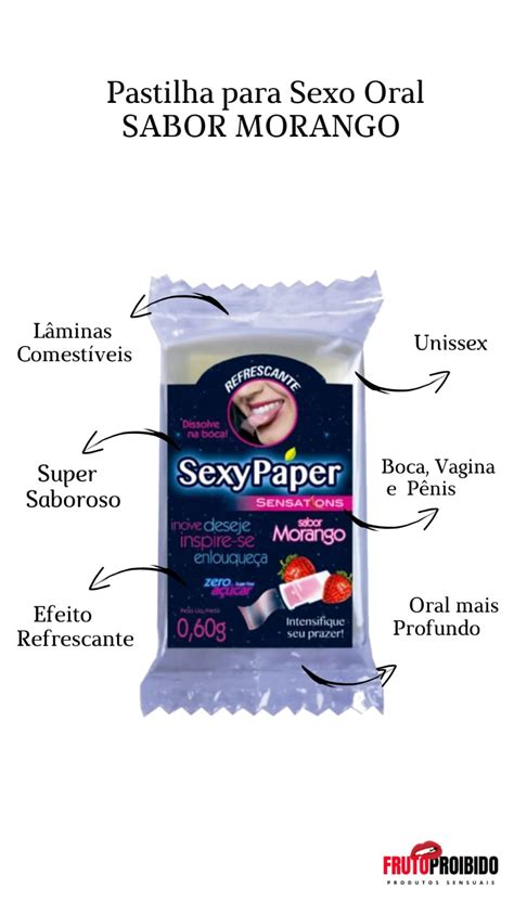 Pastilhas Para Sexo Oral Comestível Sabor Morango Fruto Proibido Sex Shop Online Com Entrega