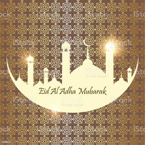 Islamic Festival Of Sacrifice Eid Al Adha Mubarak Greeting Card Vector