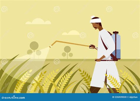 Indian Farmer Characters In Traditional Clothes Work On Plantation