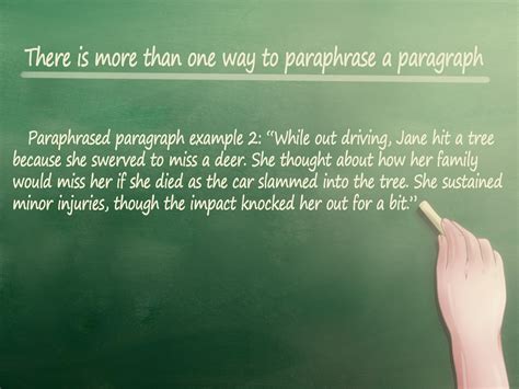 Maybe you would like to learn more about one of these? How to Paraphrase a Paragraph: 9 Steps (with Pictures) - wikiHow