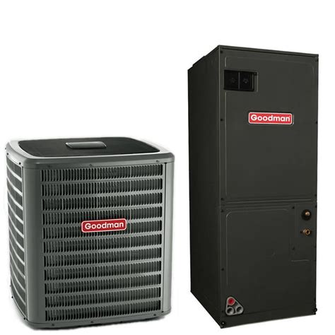If your btu requirement is between sizes, simply go with the bigger unit. 2.5 Ton Goodman 15 SEER R410A Air Conditioner Split System ...