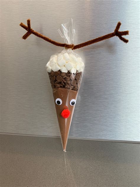 Christmas Reindeer Hot Chocolate Cone Etsy