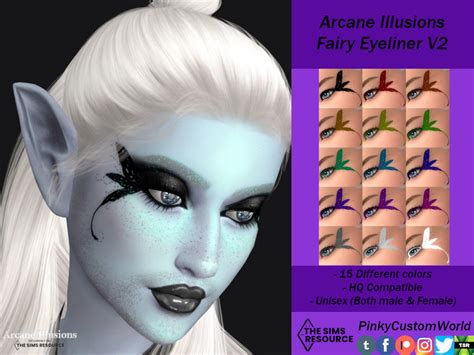 Arcane Illusions Fairy Eyeliner V2 By Pinkycustomworld At Tsr Sims