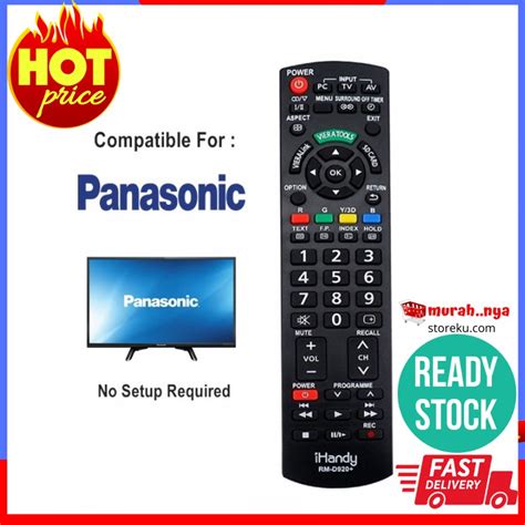 Panasonic Lcdled Tv Remote Control Replacement Rm D920 Alat Kawalan