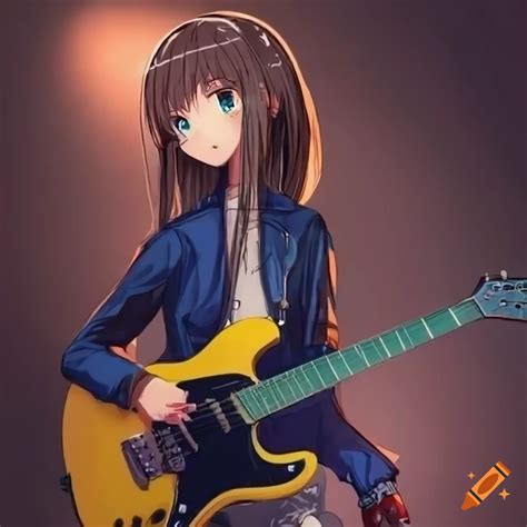 Anime Girl Playing Yellow Fender Telecaster Guitar On Craiyon