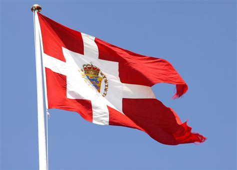 Flaget På Hel På Amalienborg Royale Btdk