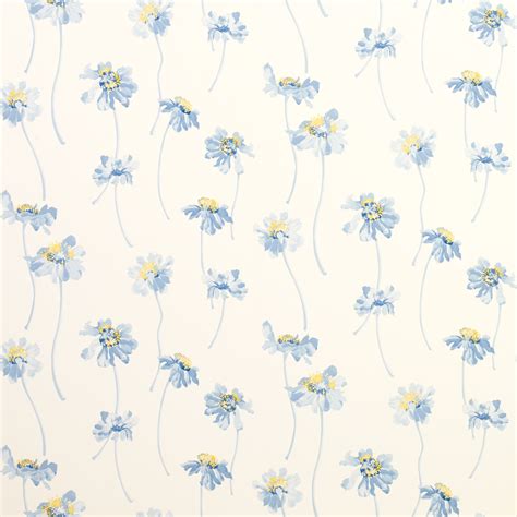 Laura Ashley Runswick Seaspray Floral Wallpaper Floral Pattern