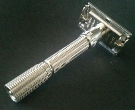 Vintage Gillette Slim Adjustable Double Edge Safety Razor For Shaving
