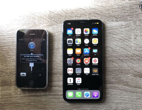 My First Ever Iphone Next To My Latest To Think I Was Blown Away With