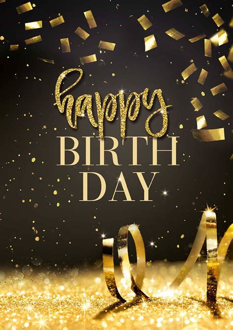 A person's golden or grand birthday, also referred to as their lucky birthday, champagne birthday, or star birthday, occurs when they turn the age of their traditionally, the 30th anniversary is known as the pearl anniversary meaning that some lucky ladies may receive pearls as their anniversary gift. Grußkarte ''Happy Birthday'' gold | Bull-Bear.de