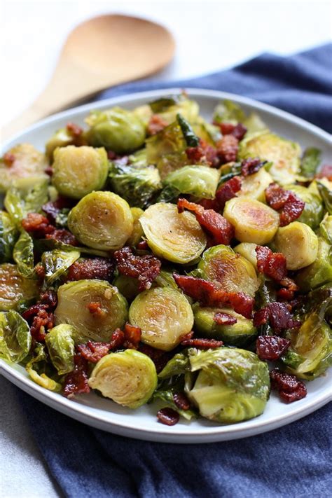 Honey Roasted Brussels Sprouts With Bacon Recipe Roasted Brussel