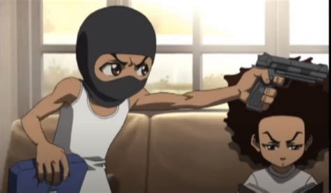 Riley And Huey Freeman With Guns