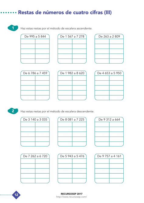 Ficha De Hacer Multiplicaciones De Cuatro Cifras Para Primaria Mundo